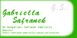 gabriella safranek business card